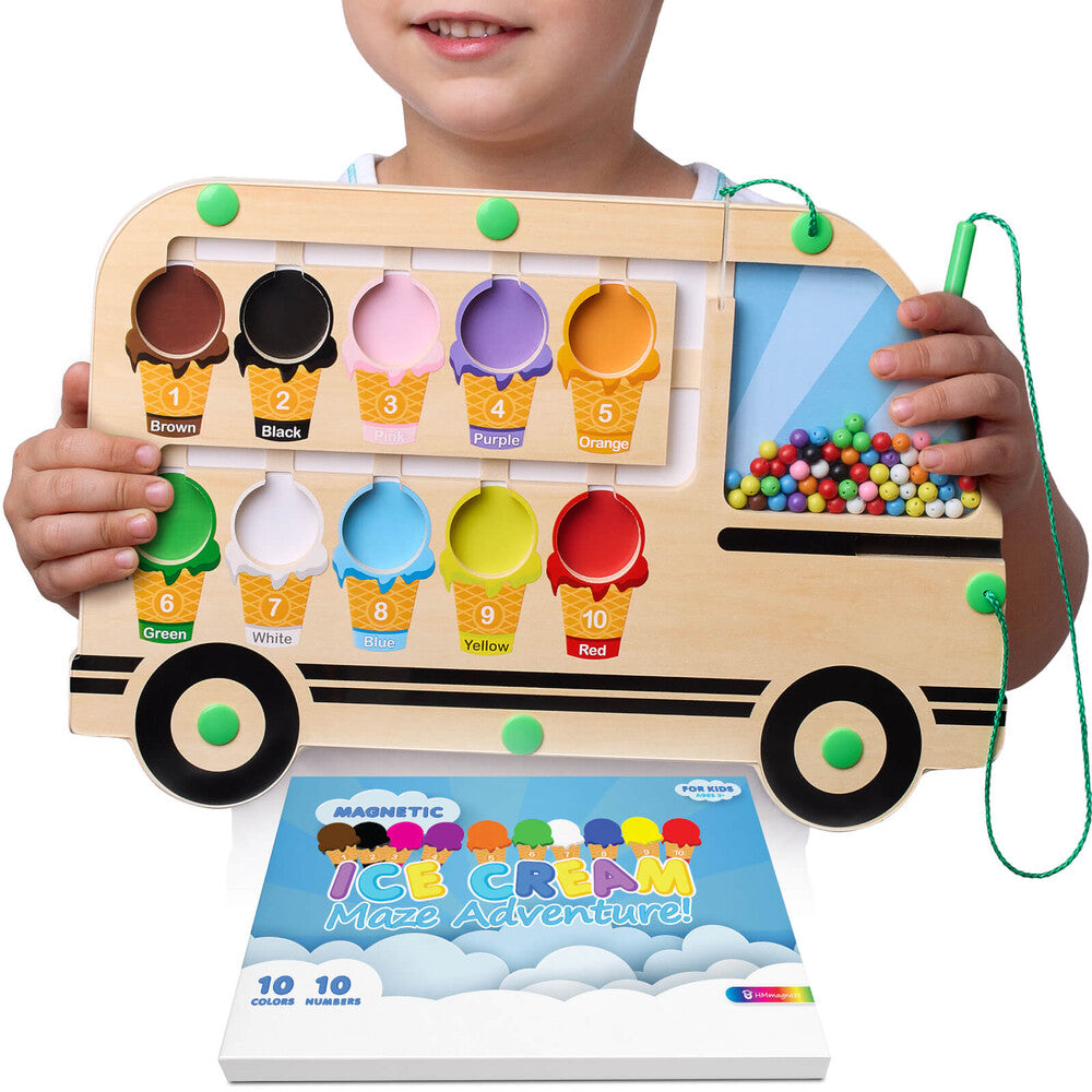 Super Fun Ice Cream Truck Magnetic Color & Number Maze