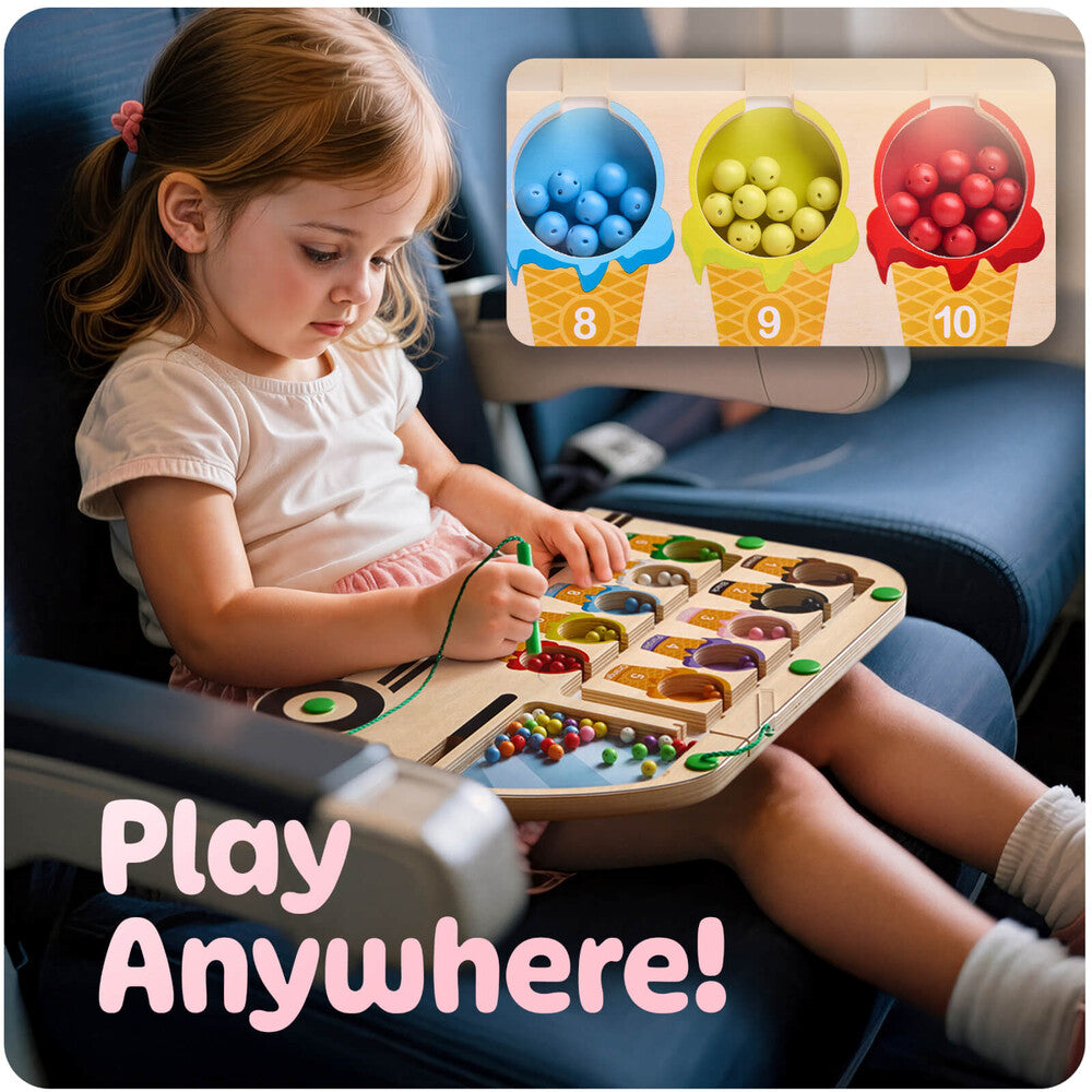 Super Fun Ice Cream Truck Magnetic Color & Number Maze
