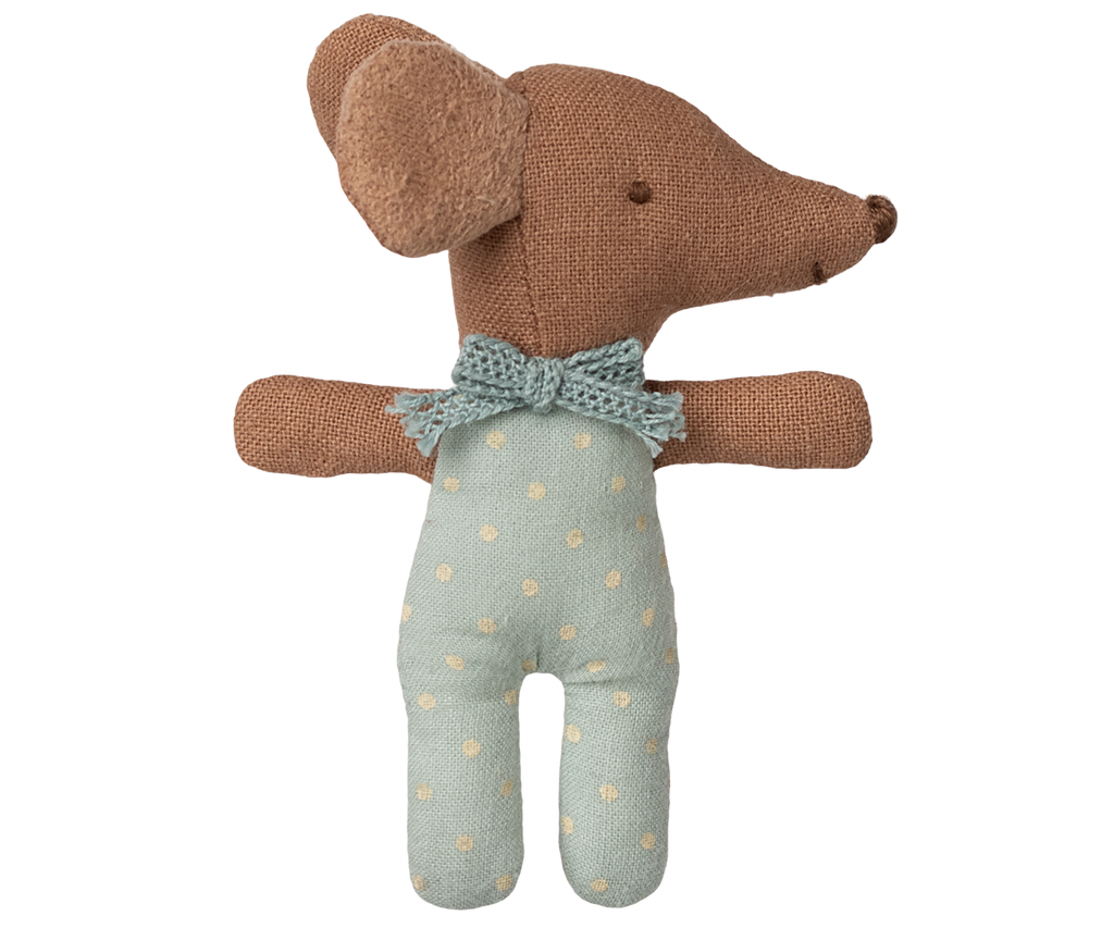 Sleepy wakey baby mouse in matchbox - Blue