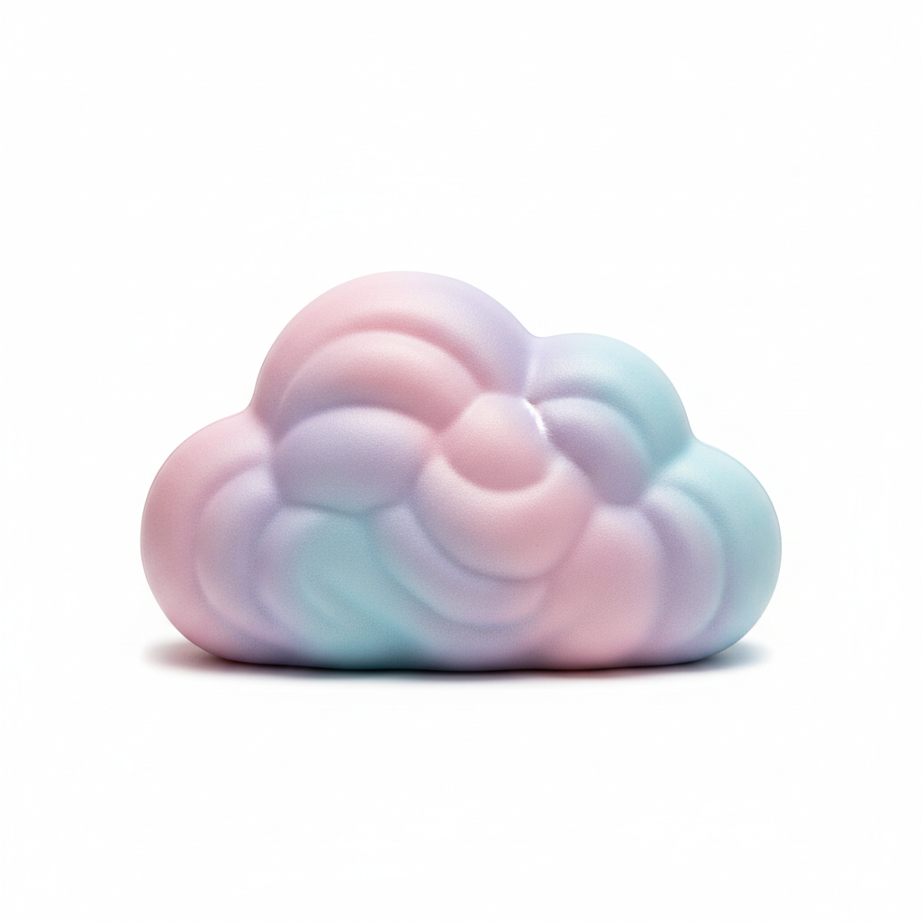 Pastel Cloud Squeeze Toy pink lavender blue kawaii