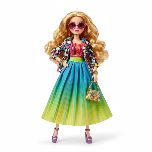 Fashion Doll with colorful outfit and accessories