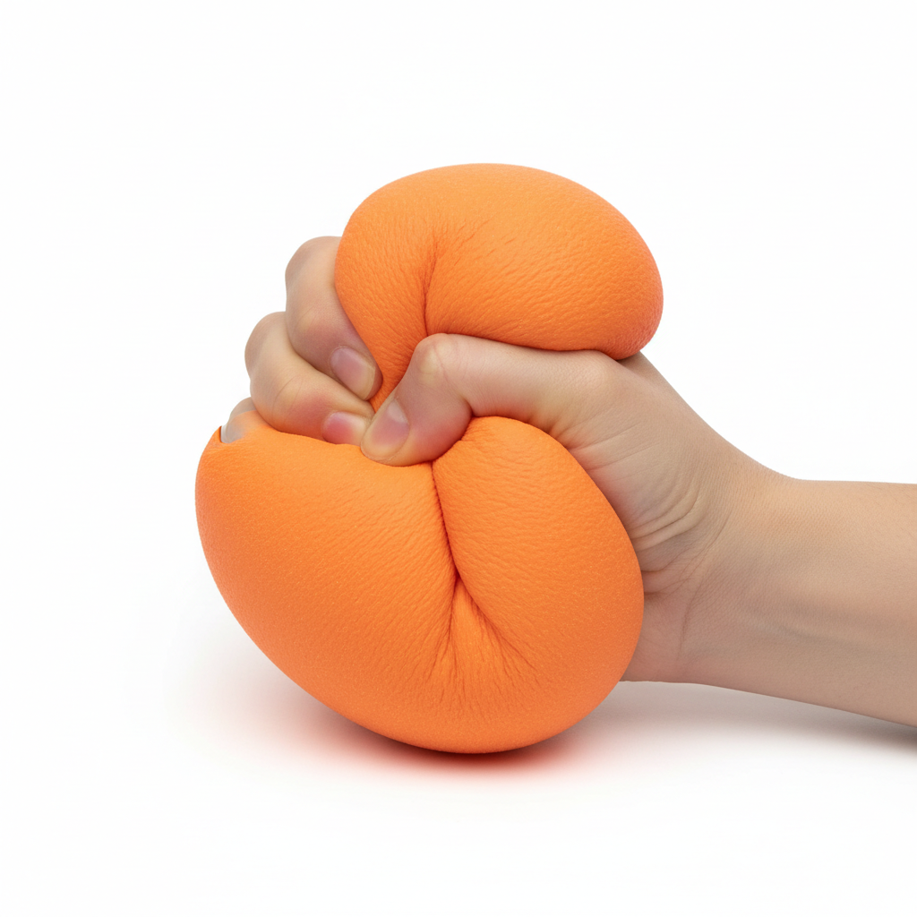 Jumbo Mega Squish Ball orange oversized stress toy