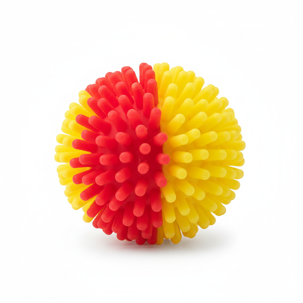 Mini Noodle Fidget Ball red and yellow