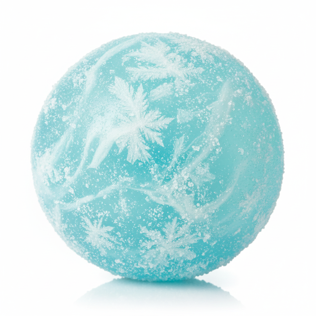 Icy Cool Sensory Ball blue white frosted texture